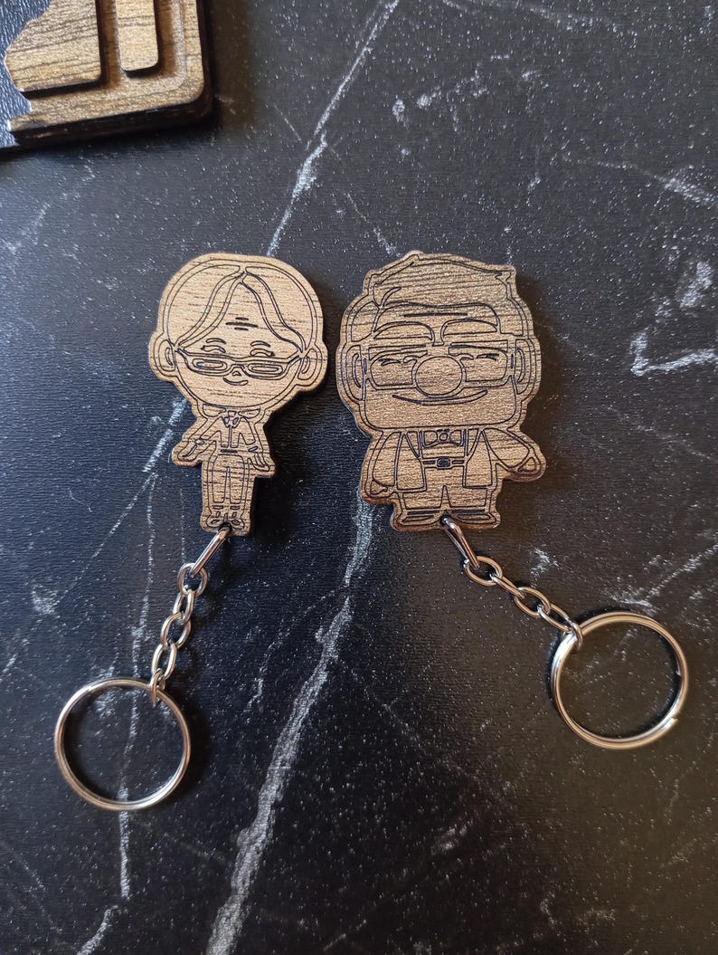 Highquality Handmade Wooden UP Keychain Holder UP Movie Key Holder