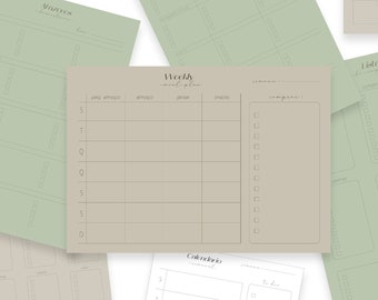 Bundle Templates - Meal Plan, Afazeres, Organização