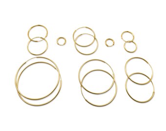 DTPsilver Orecchini Cerchio In Argento 925 Placcato Oro Rosa – Creoli Grandi E Spessi 4 Mm – Misure 20, 30, 40, 50, 60 Mm – Gioielli Eleganti Per Donna