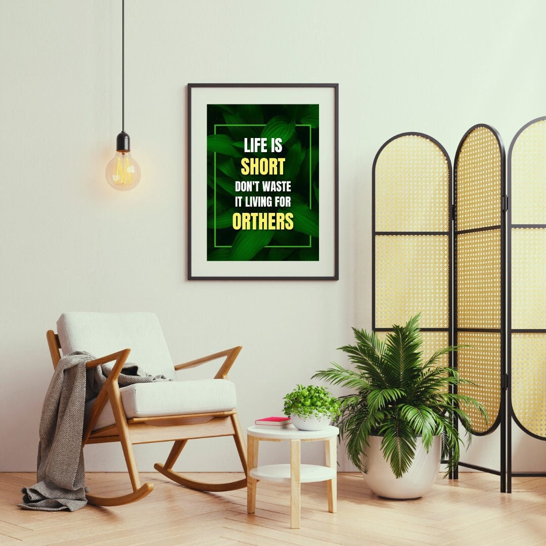 Motivational Quote Wall Decor Green Style - Etsy