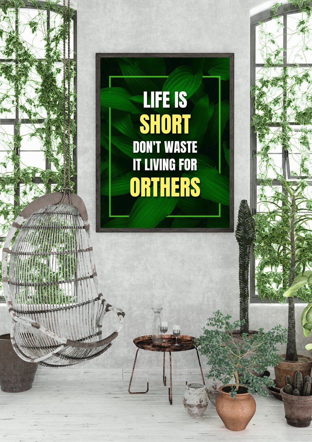 Motivational Quote Wall Decor Green Style - Etsy