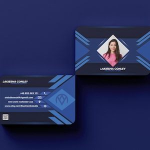 Modelo de cartão de visita personalizável para empreendedores - Design profissional e elegante para download instantâneo de comércio eletrônico