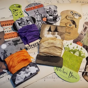 Halloween ribbon and lace keepers instant download