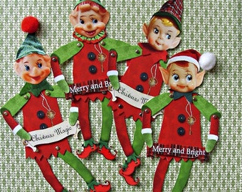 Instant download Santa's Elves paper dolls download