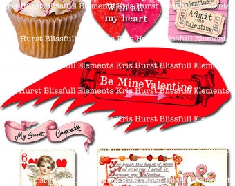 valentine download with red feather