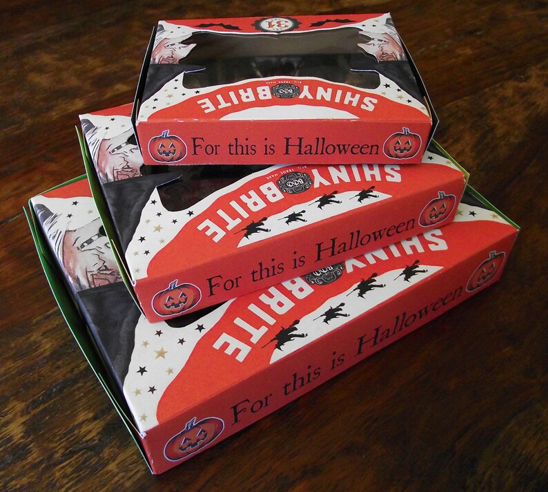 Set of Three Handmade Halloween Boxes Etsy