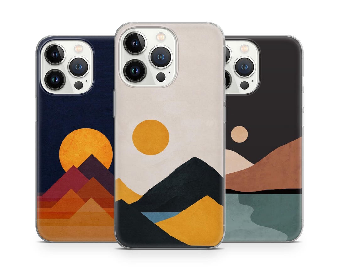 Mooncase Aesthetic Sun in the Moon Phone Cases for iPhone 16 15 14 13 12 Pro Max ...