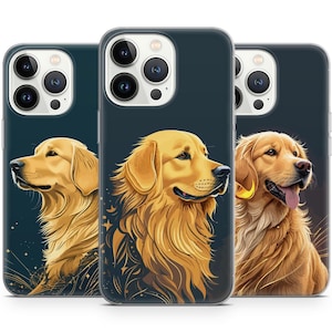 Magische Handytaschen mit Golden Retriever Hund für Iphone 15 14 13 12 Pro Max, passend für Samsung 24 23 22 Plus, passend für Google Pixel 8 7 6