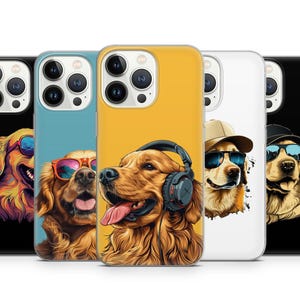Coole Golden Retriever Hund Handytasche für Iphone 15 14 13 12 Pro Max, passend für Samsung 24 23 22 Plus, passend für Google Pixel 8 7 6