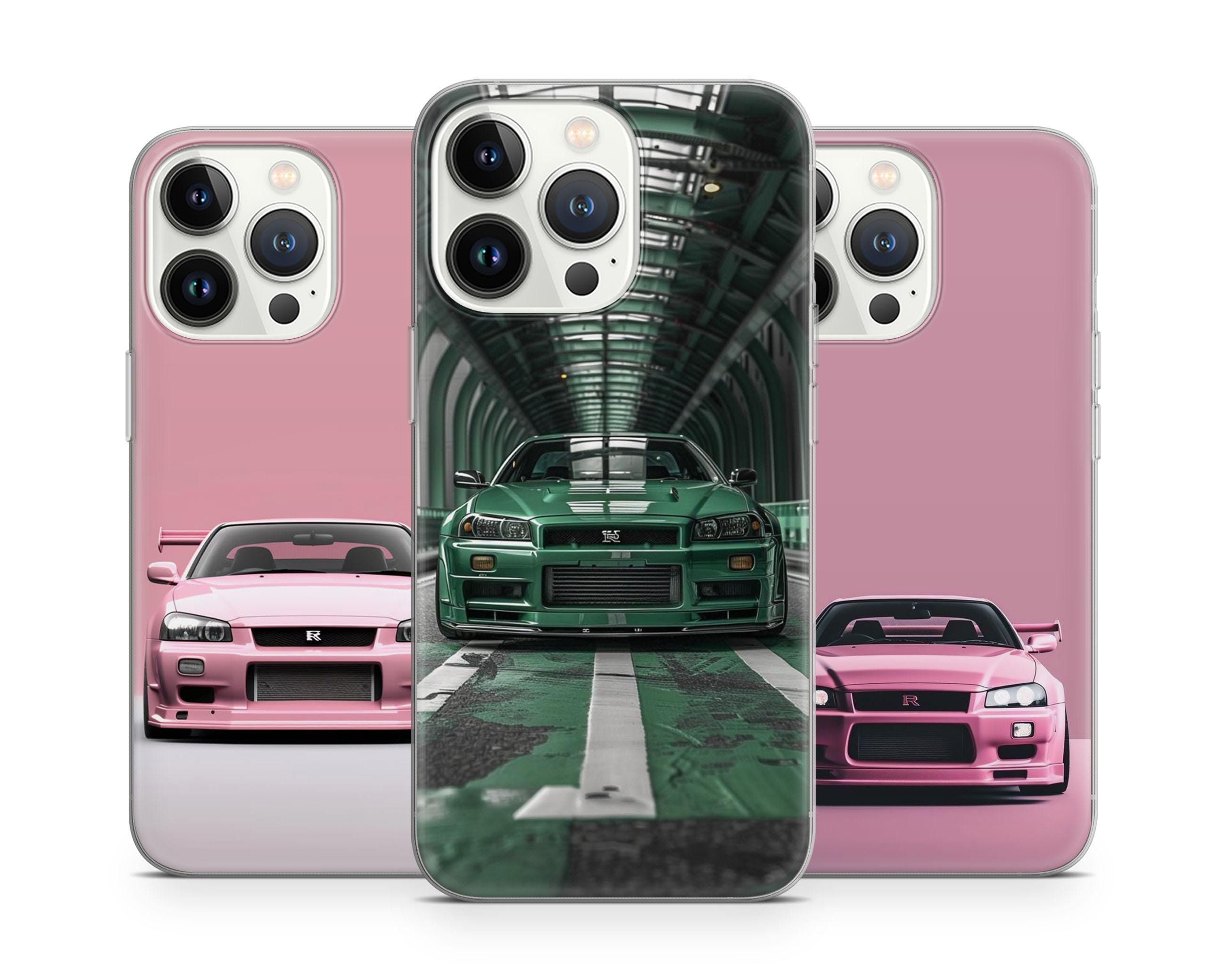 日産スカイラインGTR R34 国産本革手帳型iPhoneケース 日産スカイラインGTR R34 国産本革・手帳型iPhoneケース - 日産