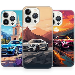 Premium German AMG Aesthetic phone Cases Fits Iphone 16 15 14 13 12 Pro Max Plus, Samsung S24 23 22 Plus, Google Pixel  8 7 6