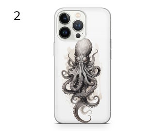 タコをモチーフにしたiPhone 15 14 13 12 Pro Maxの保護