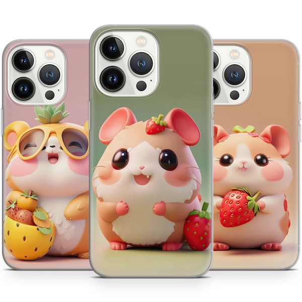 Hilarious Hamster Hijinks: Funny Cartoon Phone Cases for Iphone 15 14 13 12 Pro Max, Fits Samsung 24 23 22 Plus, fits Google Pixel  8 7 6