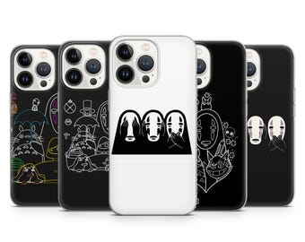 Mystical No-Face: Spirited Away Charm Phone Cases for Iphone 16 15 14 13 12 Pro Max, Fits Samsung 24 23 22 Plus, fits Google Pixel  8 7 6