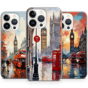Esthetische London City Wonderland-telefoonhoesjes voor iPhone 15 14 13 12 Pro Max, geschikt voor Samsung 24 23 22 Plus, geschikt voor Google Pixel 8 7 6