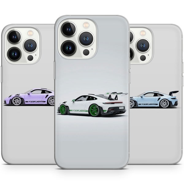 Coques de téléphone de voiture de course de luxe allemande Gt3 RS pour Iphone 15 14 13 12 Pro Max, pour Samsung 24 23 22 Plus, pour Google Pixel 8 7 6