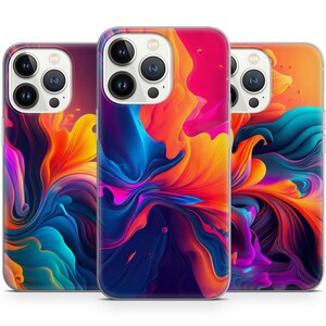Artistic Flair: Abstract Paint Phone Case Series For Iphone 15 14 13 12 Pro Max, Fits Samsung 24 23 22 Plus, fits Google Pixel  8 7 6