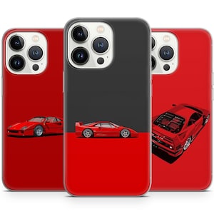 Italian f40 Racing Car Aesthetic Phone cases For Iphone 15 14 13 12 Pro Max, Fits Samsung 24 23 22 Plus, fits Google Pixel  8 7 6