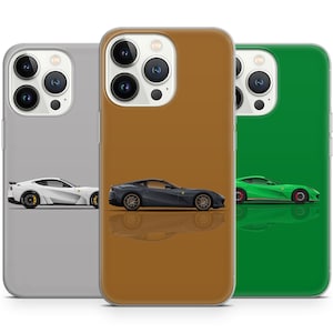 Italian 812 Sports Car Phone cases For Iphone 15 14 13 12 Pro Max, Fits Samsung 24 23 22 Plus, fits Google Pixel  8 7 6