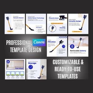 Professional Home Appliances Product Photo Canva Template – 8 Editable Images