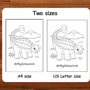 30 dinosaur coloring pages | for kids toddlers preschoolers kindergarten homeschool | instant download | print at home | A4 Size | USLetter Size