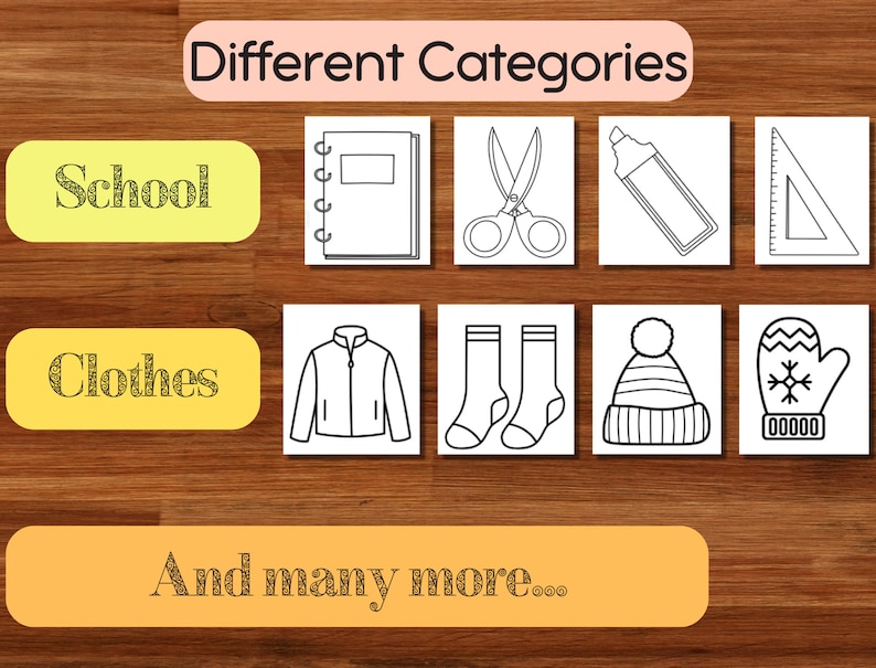 200 easy coloring pages | for small kids toddlers preschoolers kindergarten homeschool | instant download | print at home | School | Clothes