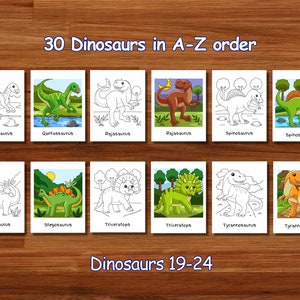 30 dinosaur coloring pages | for kids toddlers preschoolers kindergarten homeschool | instant download | print at home