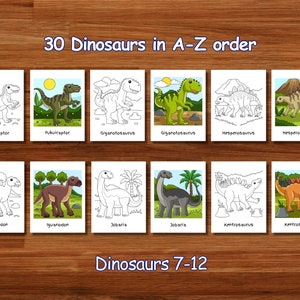30 dinosaur coloring pages | for kids toddlers preschoolers kindergarten homeschool | instant download | print at home