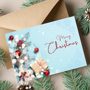 Cartes de voeux de Noël | Paysage et portrait | Joyeux Noël | Produit numérique | Vacances | Téléchargement instantané | Imprimez à la maison | EN & DE