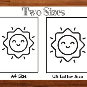 200 easy coloring pages | for small kids toddlers preschoolers kindergarten homeschool | instant download | print at home | US Letter Size | A4 Size