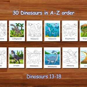 30 dinosaur coloring pages | for kids toddlers preschoolers kindergarten homeschool | instant download | print at home