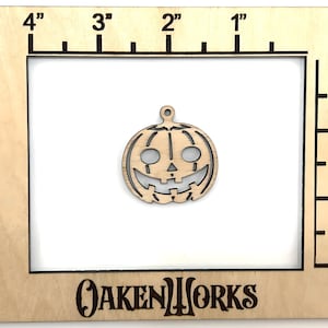 10 Halloween Jack O Lantern, Pumpkin Wood Earring Blanks, Bulk Unfinished Earrings, Jewelry Blanks, Wood Necklace Blanks