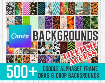 Canva Backgrounds 500 Letter Frames Lifetime Access Commercial Use Drag  Drop