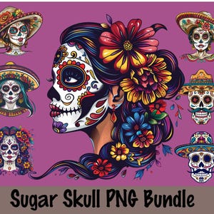 sugar skull png bundle