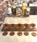 Personalized Bourbon Blind Tasting Board, Whiskey, Scotch, Perfect Gift for the Bourbon Enthusiast.  Finished Hardwood Flights
