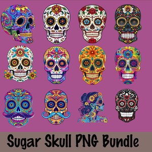 sugar skull png bundle
