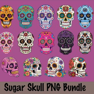 sugar skull png bundle