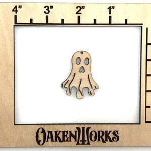 10 houten spookoorbellen voor Halloween, bulk onafgewerkte oorbellen, losse sieraden, houten kettingbladen