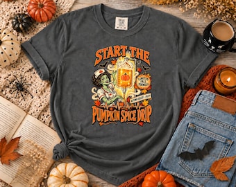 Comfort Colors® start-the-pumpkin-spice-drip-shirt-funny-halloween-nurse-t-shirt-zombie-nursing-coffee-gift