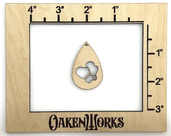 10 Fäustlinge Teardrop Holz Ohrring Rohlinge, Unfertige Ohrringe, Schmuck Rohlinge, Holz Halskette Rohlinge, Holz Rohlinge