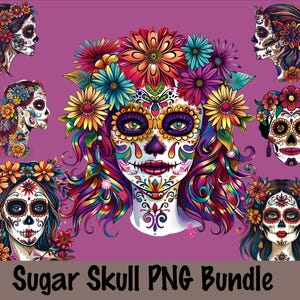sugar skull png bundle