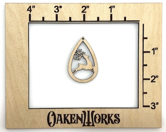 10 Rentier Teardrop Holz Ohrring Rohlinge, Unfertige Ohrringe, Schmuck Rohlinge, Holz Halskette Rohlinge, Holz Rohlinge