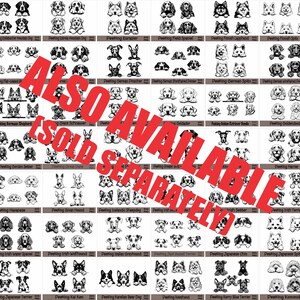 a large poster with a lot of black and white images