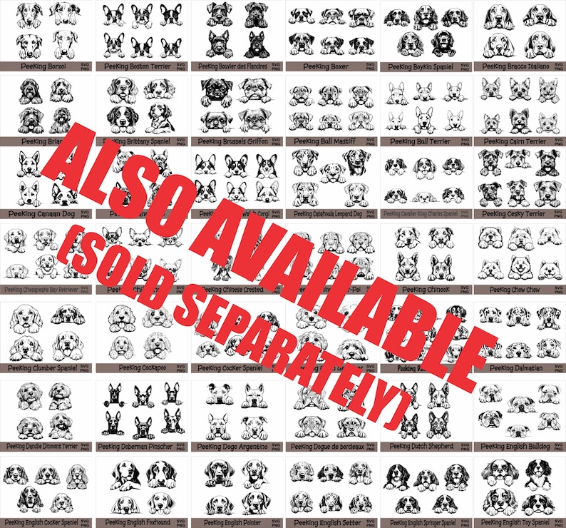 a poster with a lot of black and white images