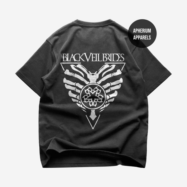 Black Veil Brides Back T-Shirt - Rock Music Shirt - Temple of Love Shirt - In The End - Black Veil Brides Merch - Unisex Heavy Cotton Tee