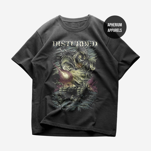 Disturbed T-Shirt - Metal Music Shirt - Ten Thousand Fists - Down with the Sickness - Stricken - Disturbed Merch - Unisex Heavy Cotton Tee