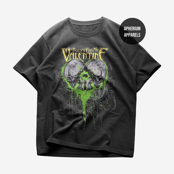 Bullet For My Valentine T-Shirt - Metal Music Shirt - Tears Don't Fall - Fever - Bullet For My Valentine Merch - Unisex Heavy Cotton Tee