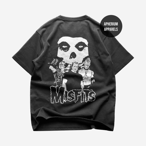 Misfits Back T-Shirt - Rock Music Shirt - Hybrid Moments - The Misfits Box Set - Famous Monsters - Misfits Merch - Unisex Heavy Cotton Tee