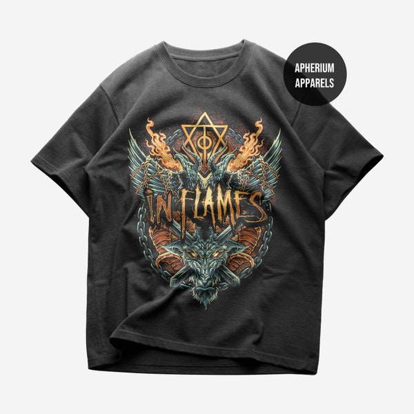 In Flames T-Shirt - Metal Music Shirt - Only for the Weak - Foregone Album - Clayman Album - In Flames Merch - Unisex Heavy Cotton Tee