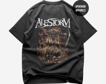 Alestorm Back T-Shirt - Rock Music Shirt - Keelhauled - No Grave but the Sea - Alestorm Album - Alestorm Merch - Unisex Heavy Cotton Tee